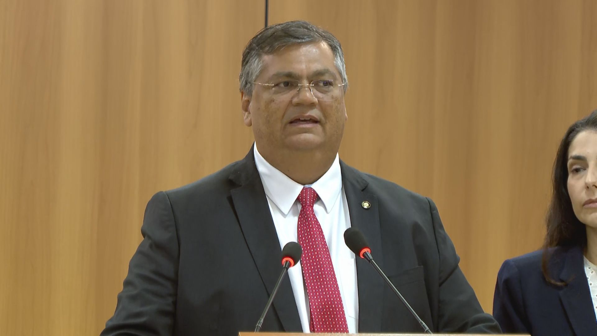 Ministro da Justiça, Flávio Dino, em entrevista coletiva