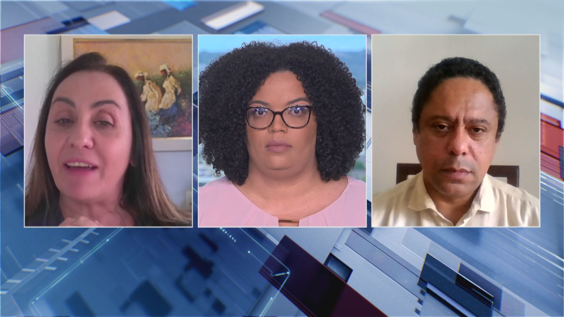 Os deputados federais Adriana Ventura (Novo-SP) e Orlando Silva (PCdoB-SP) em participação no CNN Dois Lados, sob mediação da analista de política da CNN Basília Rodrigues