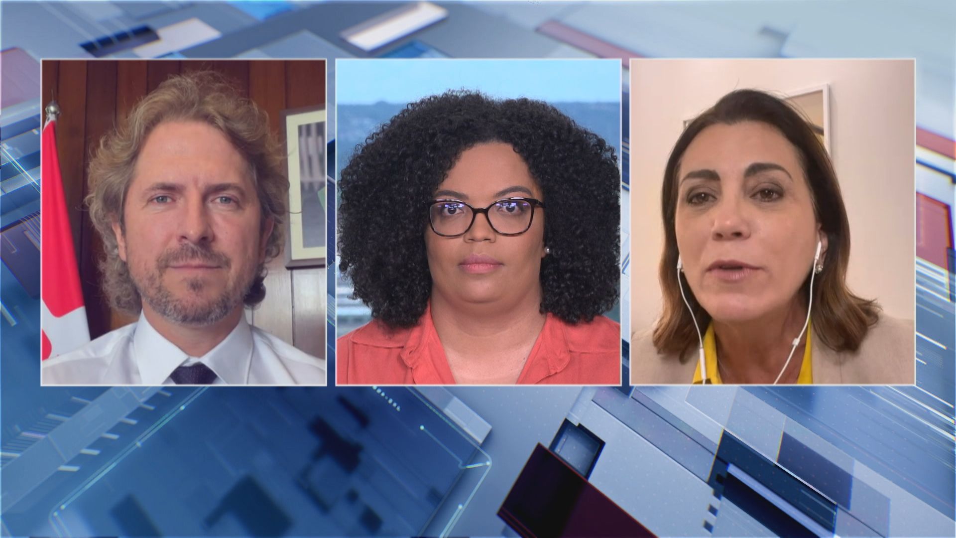 Os deputados federais Zeca Dirceu (PT-PR) e Rosana Valle (PL-SP) em participação no quadro CNN 2 Lados, sob mediação da analista de política da CNN Basília Rodrigues