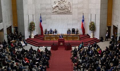 Chilean President Gabriel Boric delivers his first annual