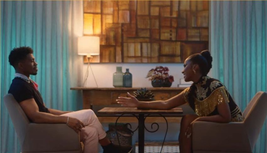Carol Novaes e Hudson Mendes no episódio reencontro na primeira temporada de Casamento às Cegas / Reprodução/Netflix