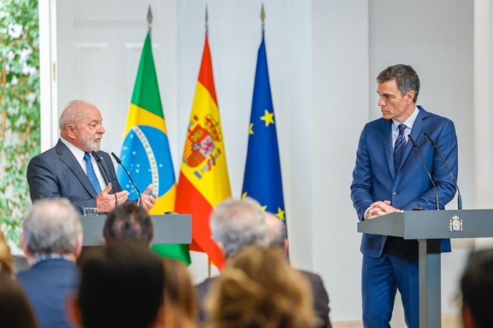 Lula discursa em evento com o premiê da Espanha, Pedro Sanchez / Ricardo Stuckert