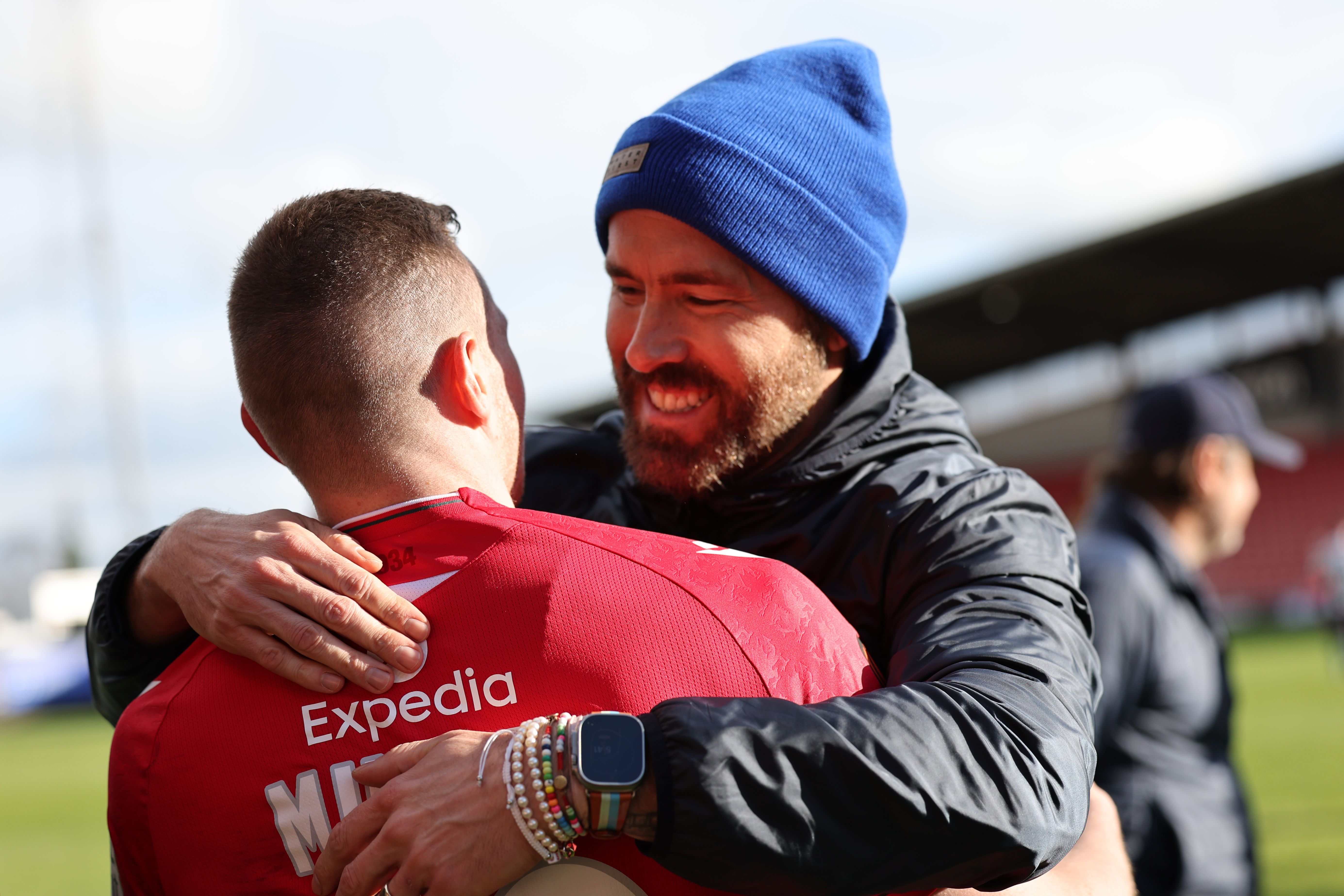 Ryan Reynolds em jogo do Wrexham