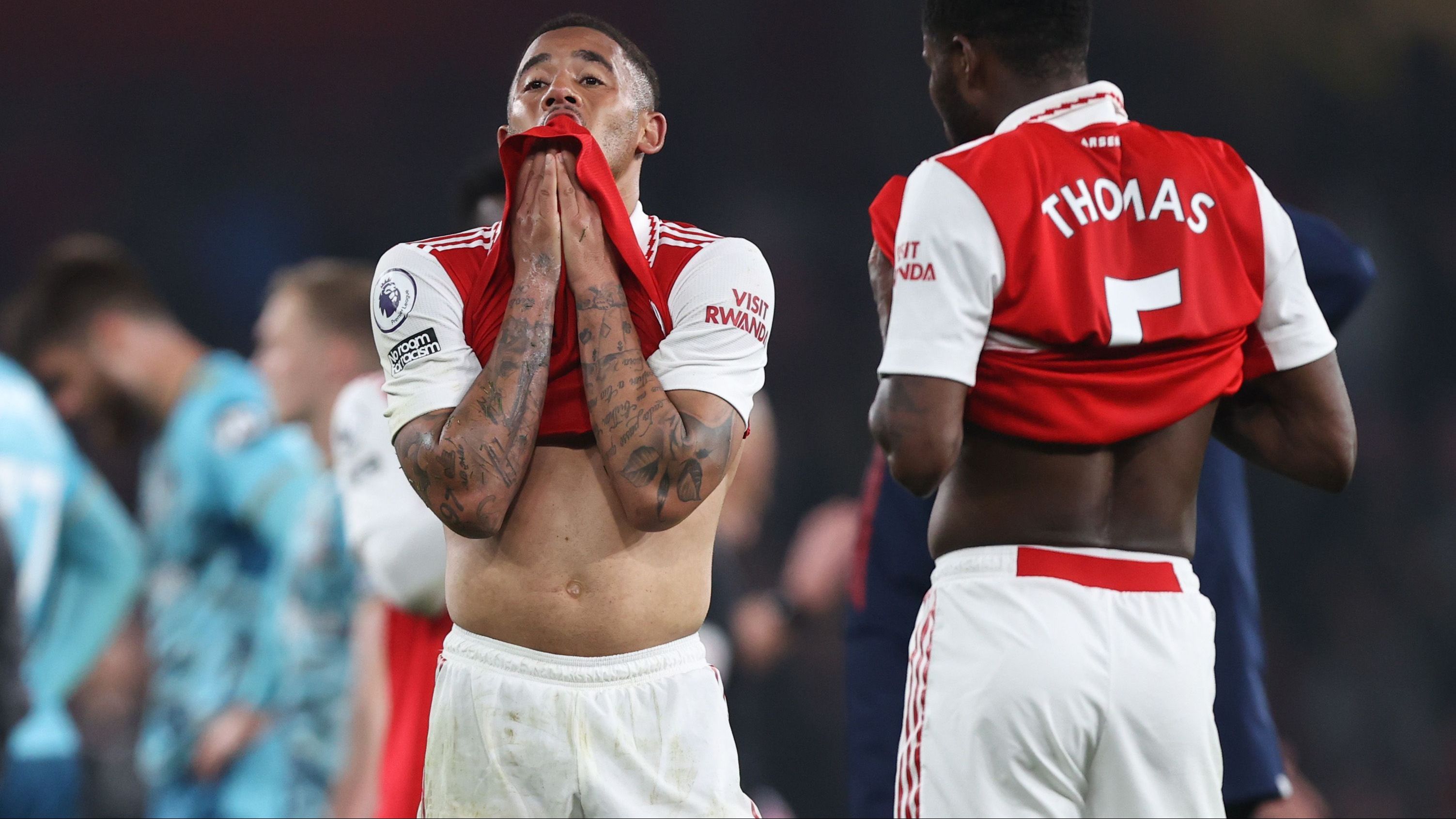 Gabriel Jesus, que passou em branco, lamenta o empate do Arsenal em casa