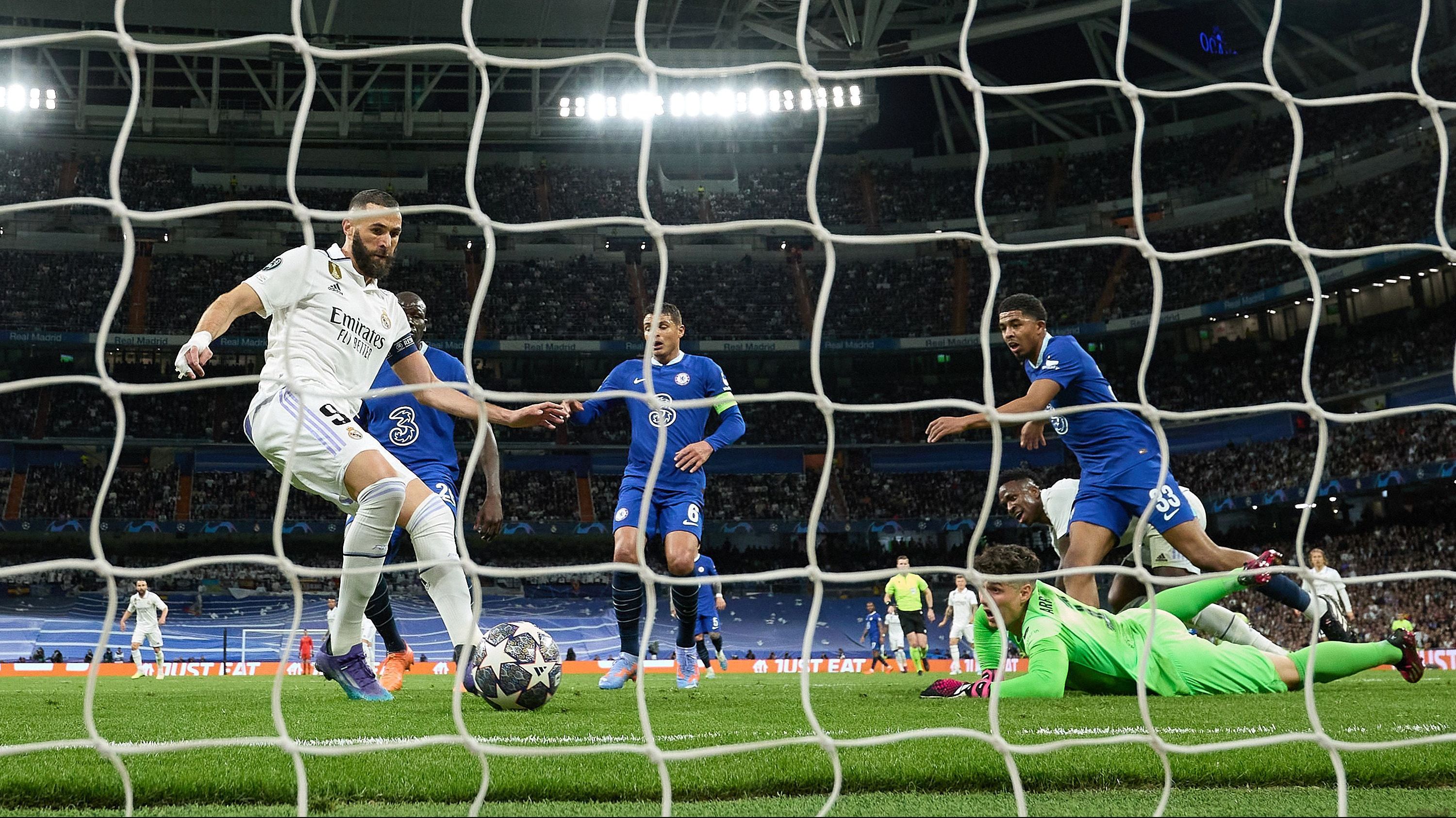 Karim Benzema marcou um gols da partida de ida contra o Chelsea