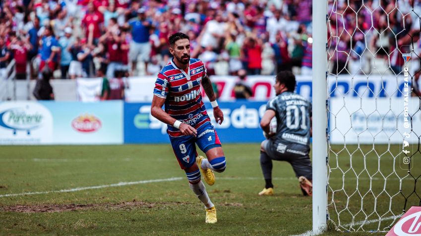 Lucero é o artilheiro do Fortaleza em 2023. / Mateus Lotif/Fortaleza