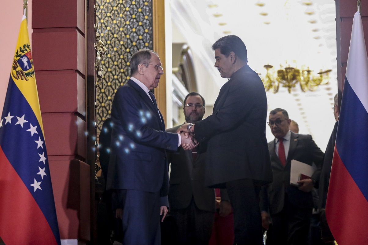 Russian FM Sergey Lavrov in Caracas