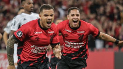 Terans e Vitor Roque, os autores dos gols do Furacão em Curitiba