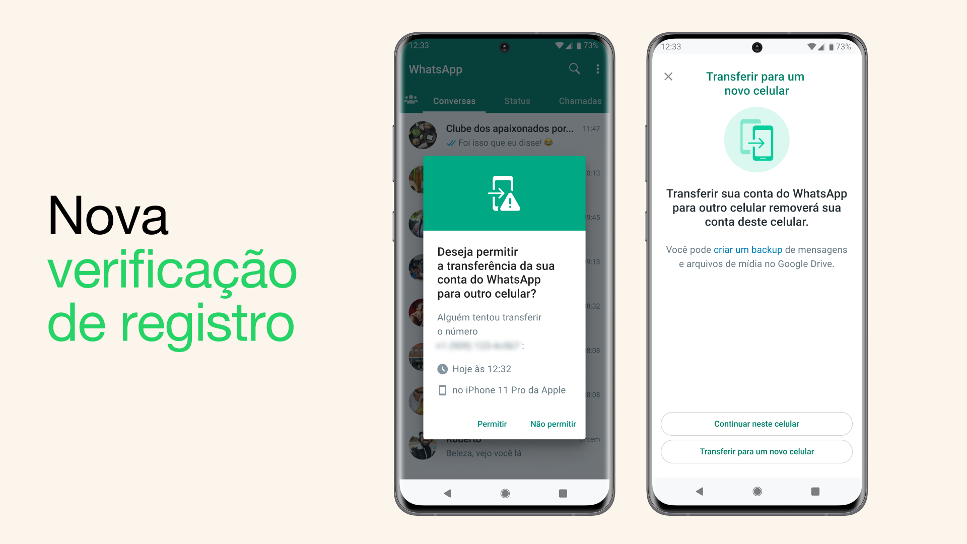 WhatsApp pedirá confirmação para trocar conta de dispositivo; entenda