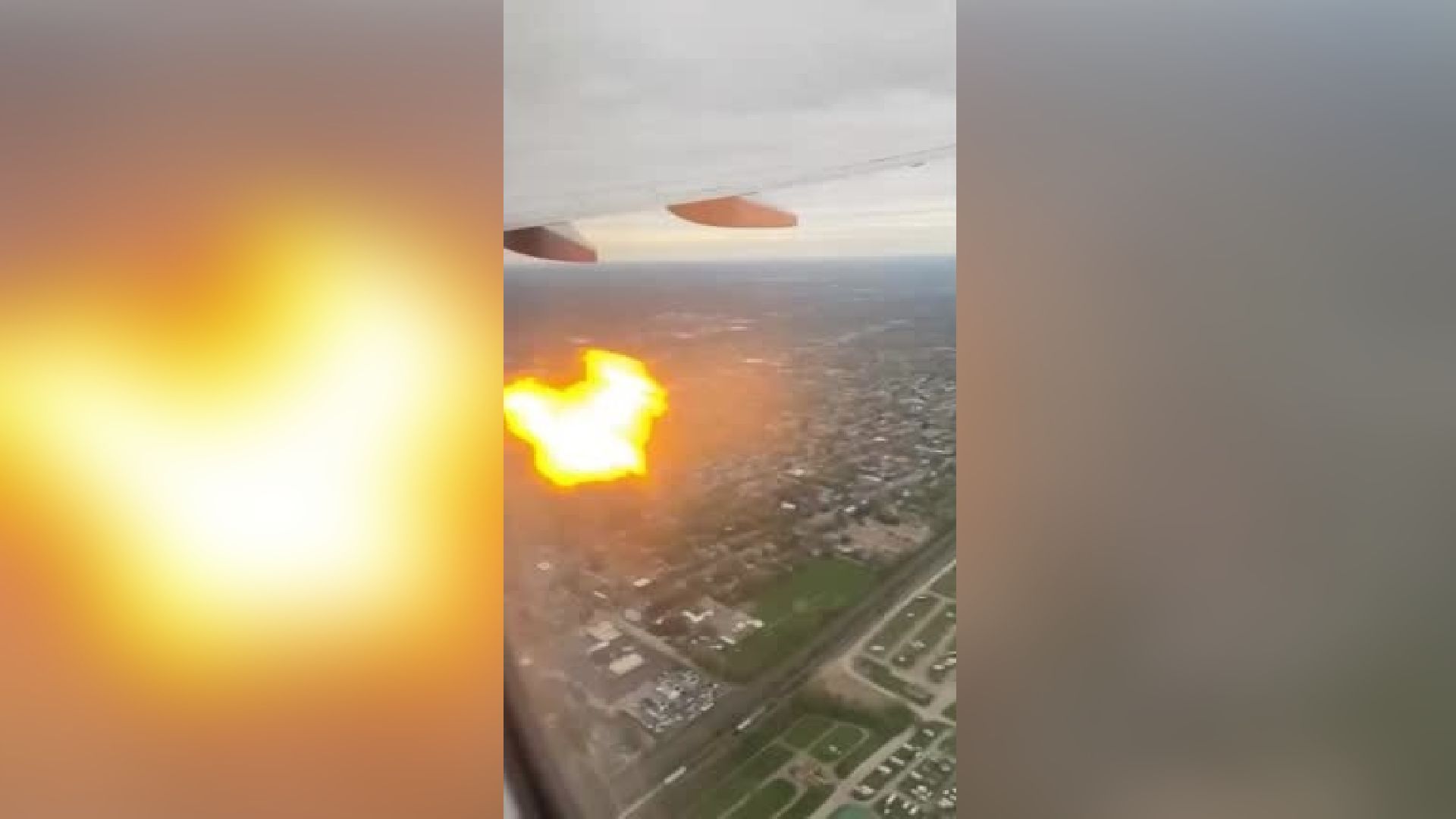 Avião pega fogo e retorna ao aeroporto em pouso de emergência após aparente colisão com pássaro