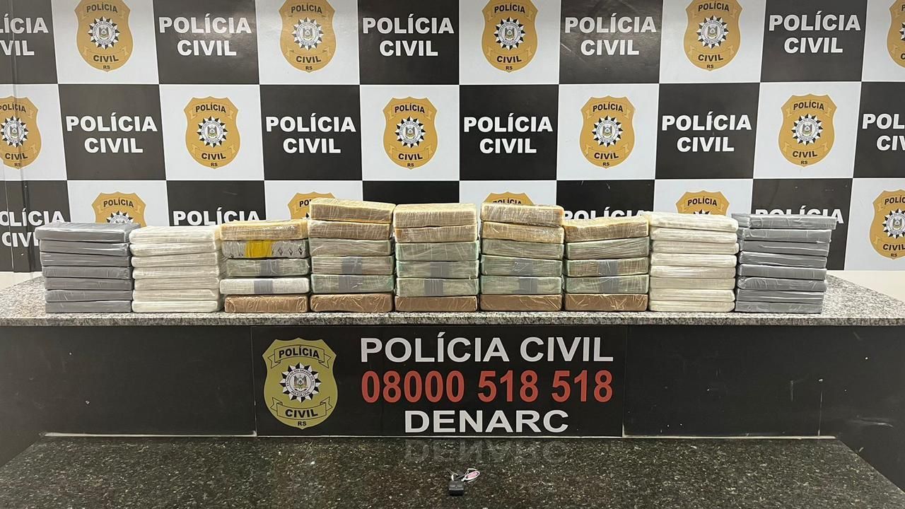 Droga transportada em caminhão do Sedex. / Polícia Civil/Divulgação