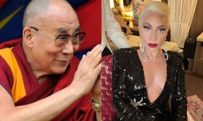 Vídeo que volta a viralizar mostra momento em que Dalai Lama parece tentar tocar partes íntimas de Lady Gaga