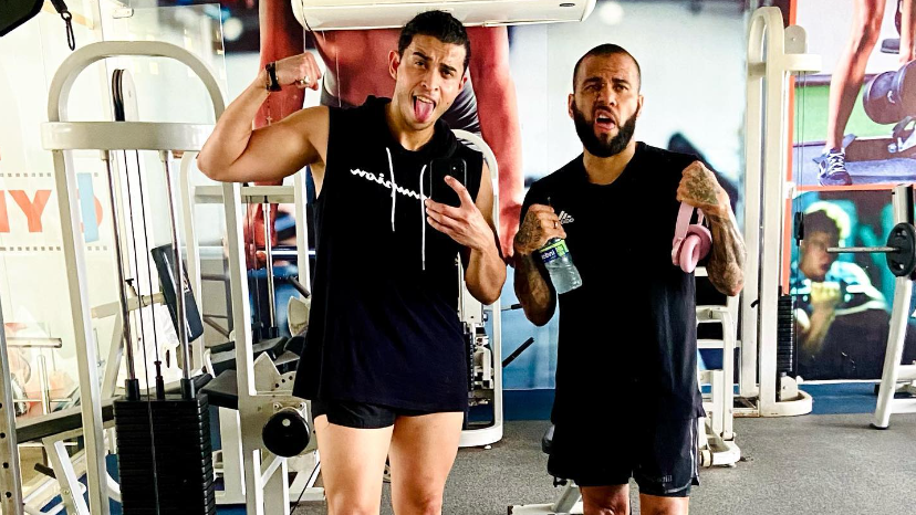 Bruno Brasil e Daniel Alves em foto no Instagram do chef