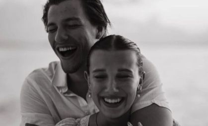 Millie Bobby Brown e Jake Bongiovi em postagem no Instagram