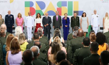 Brasília (DF) 04/04/2023  Presidente Luiz Inácio Lula da Silva Durante  cerimônia de apresentação dos oficiais-generais recém-promovidos. São 56 oficiais do Exército, Marinha e Aeronáutica.