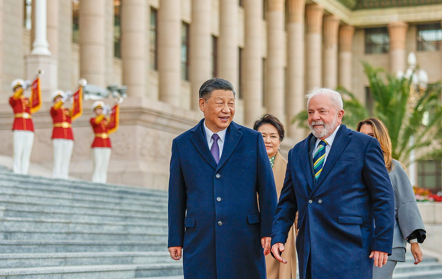 O presidente Luiz Inácio Lula da Silva encontra o presidente da China Xi Jinping