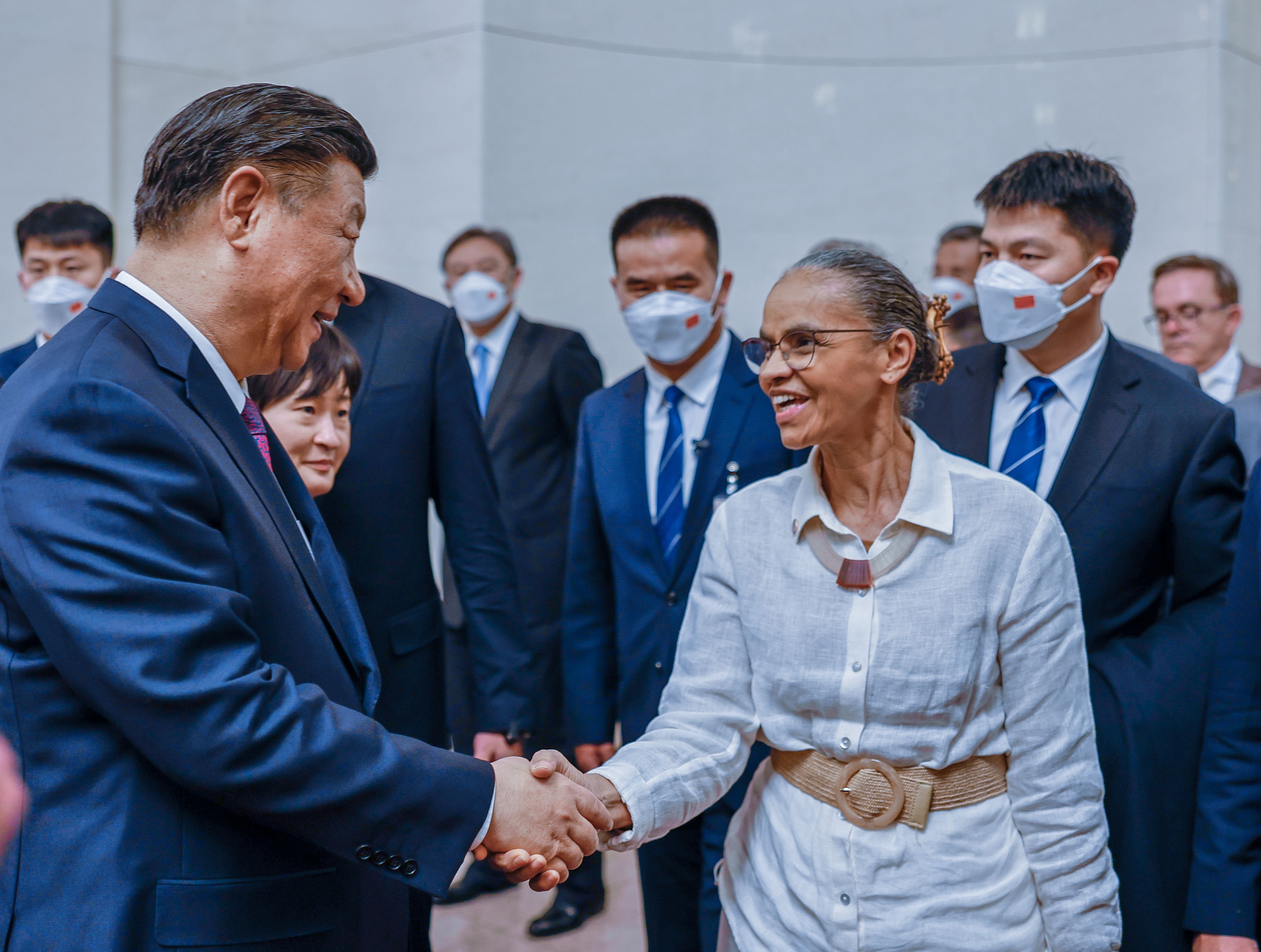 Ministra do Meio Ambiente Marina Silva encontra presidente da China Xi Jinping