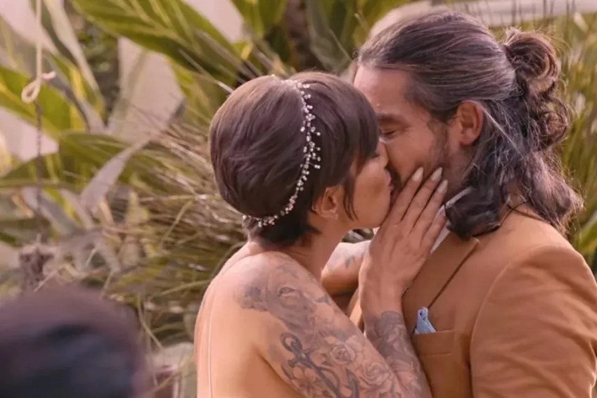 Nanda e Thiago na primeira temporada de Casamento às Cegas / Reprodução/Netflix