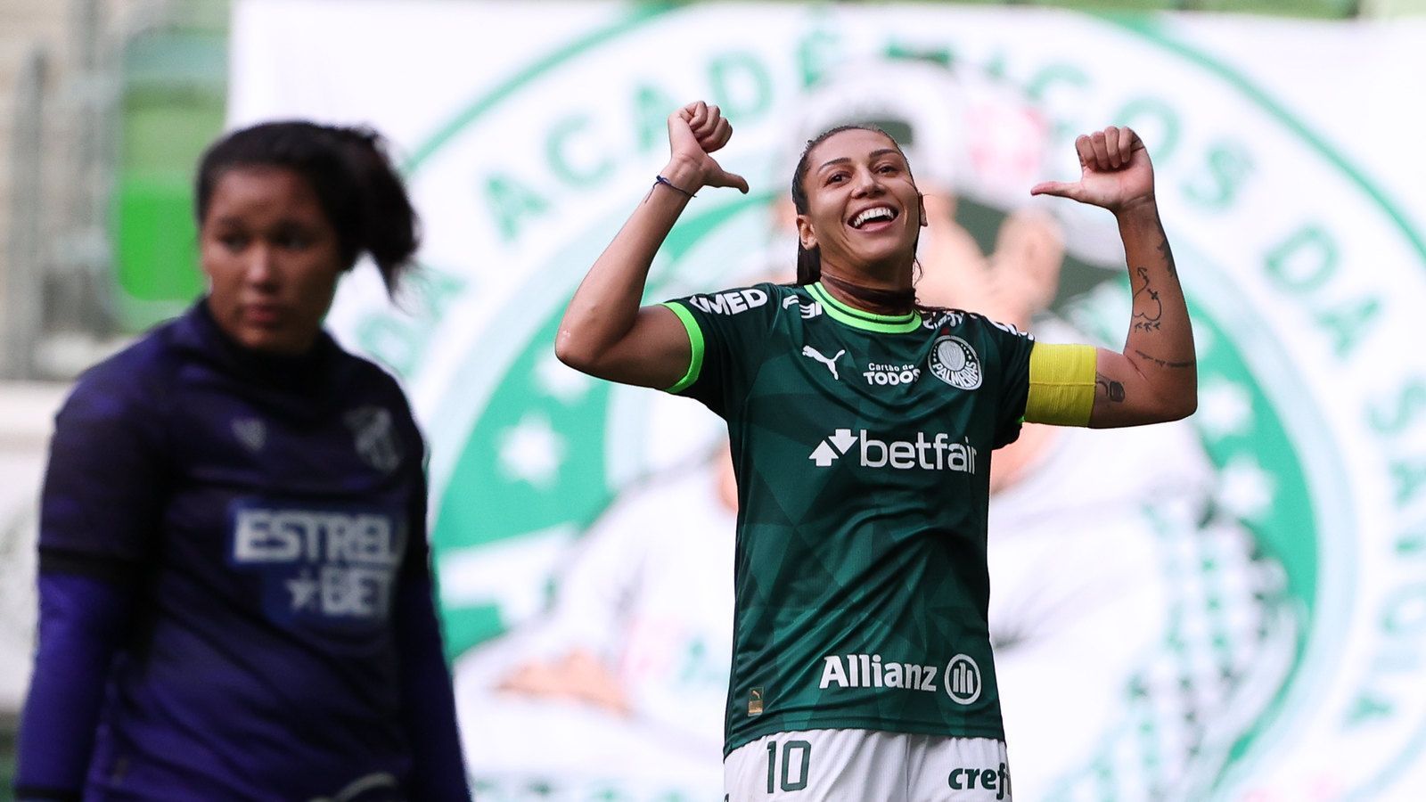 Bia Zaneratto comemora gol marcado contra o Ceará / Fabio Menotti/Palmeiras