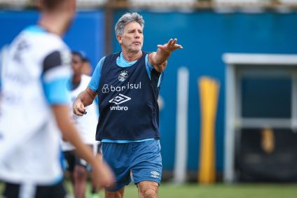 Renato Gaúcho em treino do Grêmio