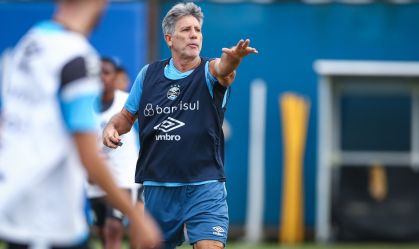Renato Gaúcho em treino do Grêmio