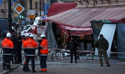 Mulher é detida por explosão em café em São Petersburgo, dizem autoridades russa