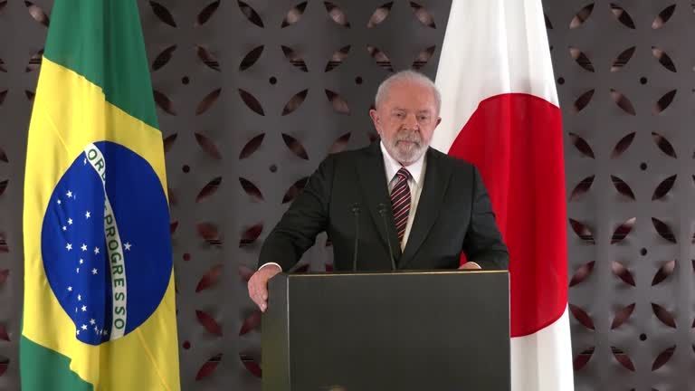 O presidente Luiz Inácio Lula da Silva (PT) em entrevista coletiva após o fim da cúpula do G7, no Japão / Reprodução/Reuters