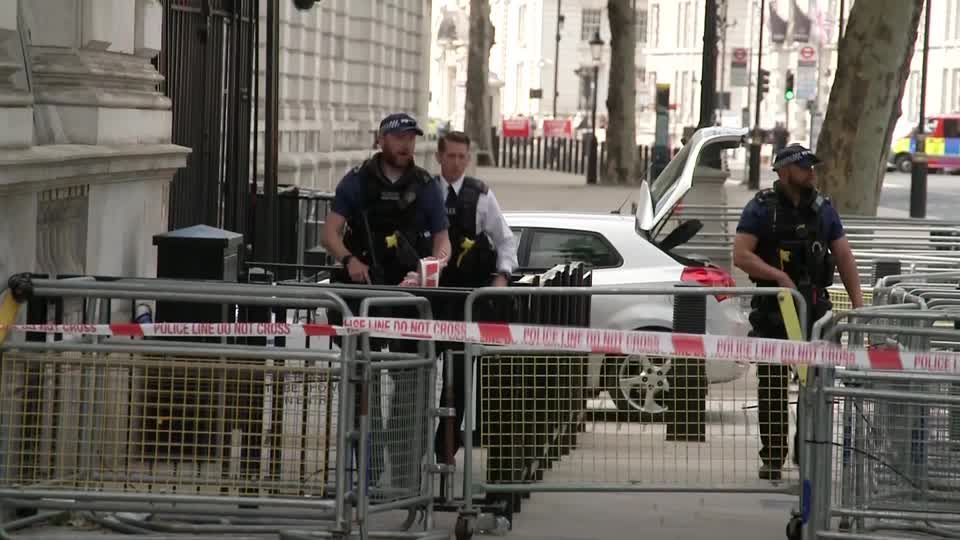 Man arrested after crashing car into 10 Downing Street gates