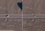 Exclusivo: imagens de satélite mostram dirigível militar chinês em base no deserto