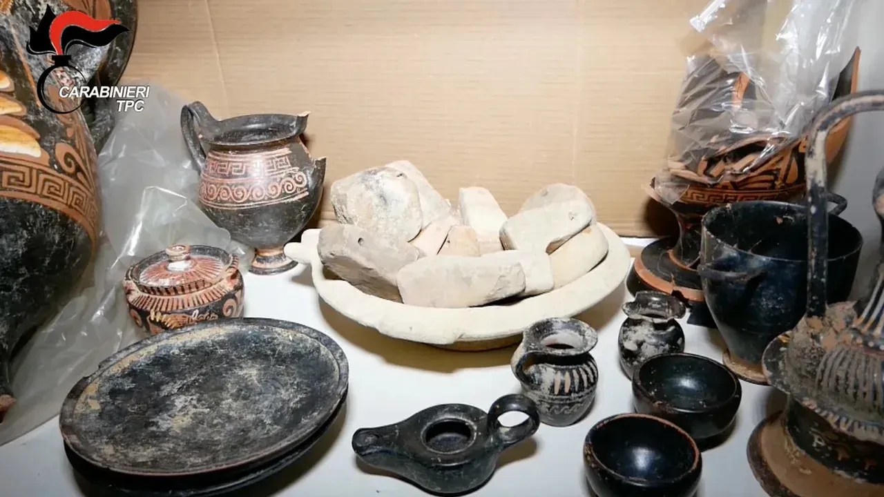 Artefatos históricos são recuperados pela Divulgação/polícia artística italiana, a Carabinieri