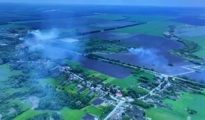 Captura de tela de vídeo geolocalizado pela CNN mostrando fumaça na região russa de Belgorod