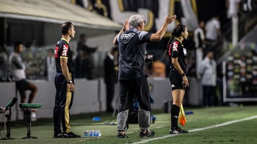 Odair Hellmann comanda o Santos na vitória contra o Bahia