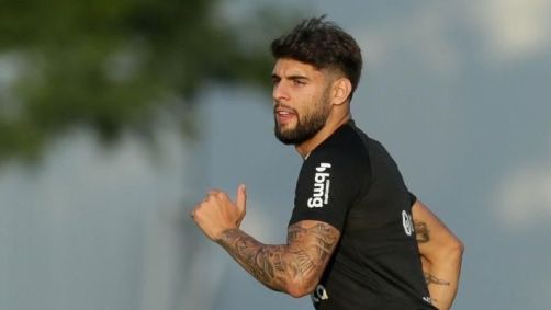 Yuri Alberto em treino do Corinthians