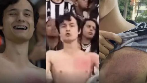 O torcedor Bernardo Telles viralizou nas redes sociais após o jogo contra o Corinthians