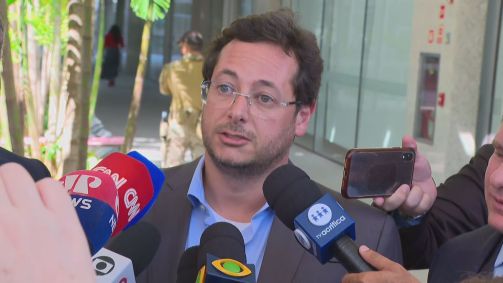 Fabio Wajngarten em entrevista à imprensa