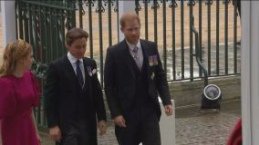 Príncipe Harry chegando à Abadia de Westminster