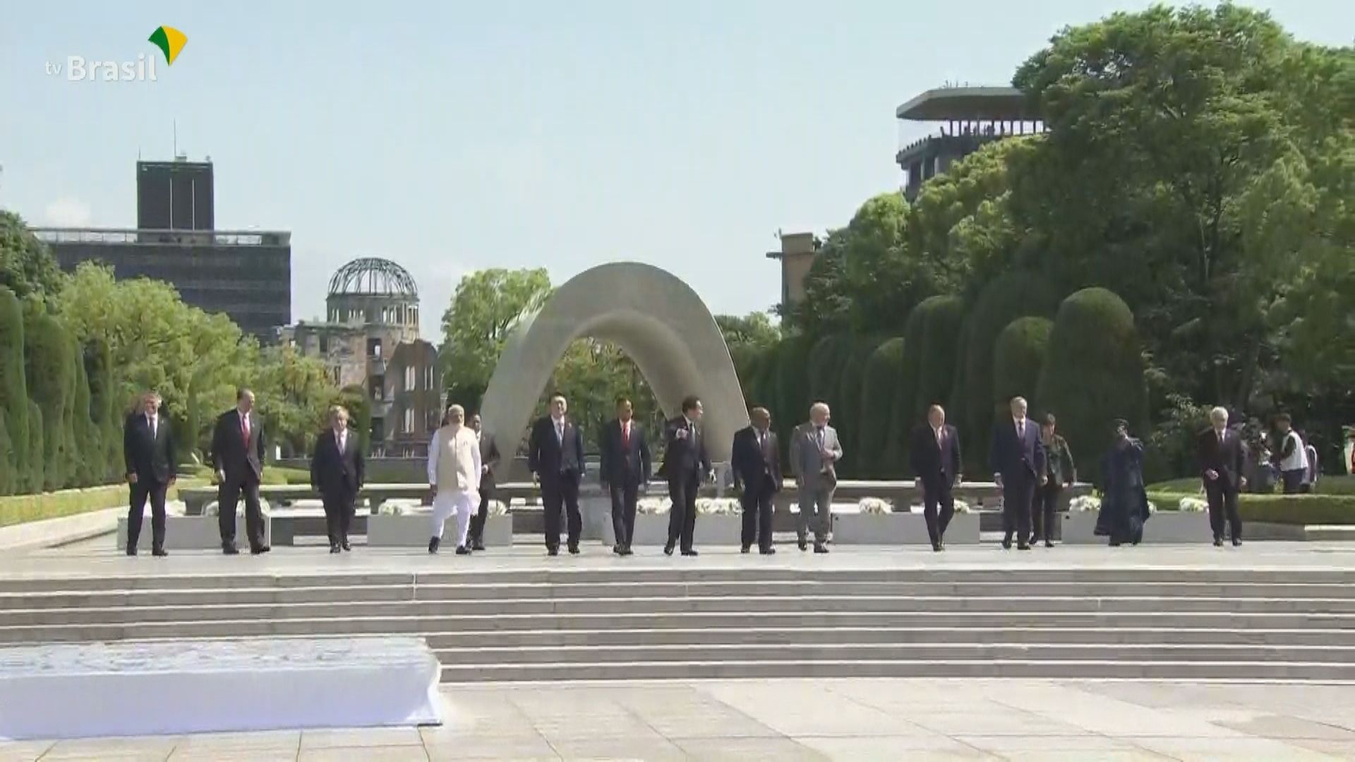 O presidente Luiz Inácio Lula da Silva (PT) durante visita ao Parque Memorial da Paz, em Hiroshima, no Japão