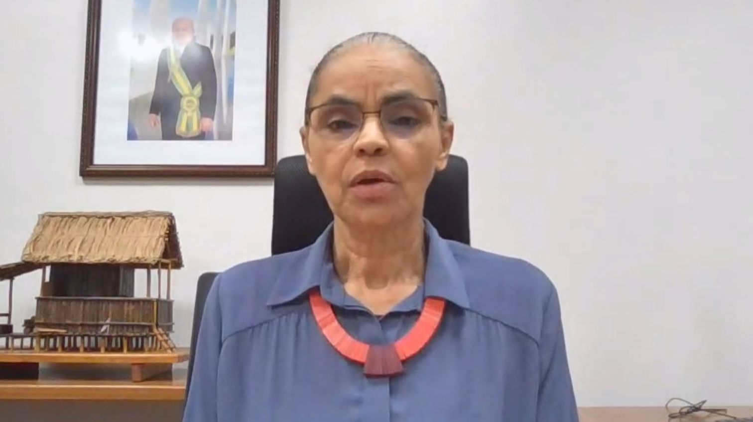 Ministra do Meio Ambiente, Marina Silva, em entrevista à CNN