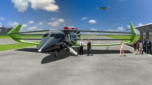 A aeronave BEHA, de 18 passageiros da Faradair, feita de compostos leves, pode transportar uma carga útil de cinco toneladas e tem alcance de 1.150 milhas