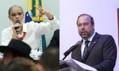 Os ministros Marina Silva, do Meio Ambiente, e Alexandre Silveira, de Minas e Energia