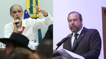 Os ministros Marina Silva, do Meio Ambiente, e Alexandre Silveira, de Minas e Energia