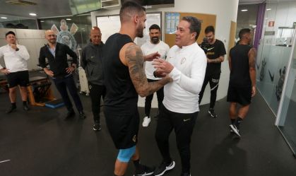 Vanderlei Luxemburgo em seu primeiro dia como técnico do Corinthians