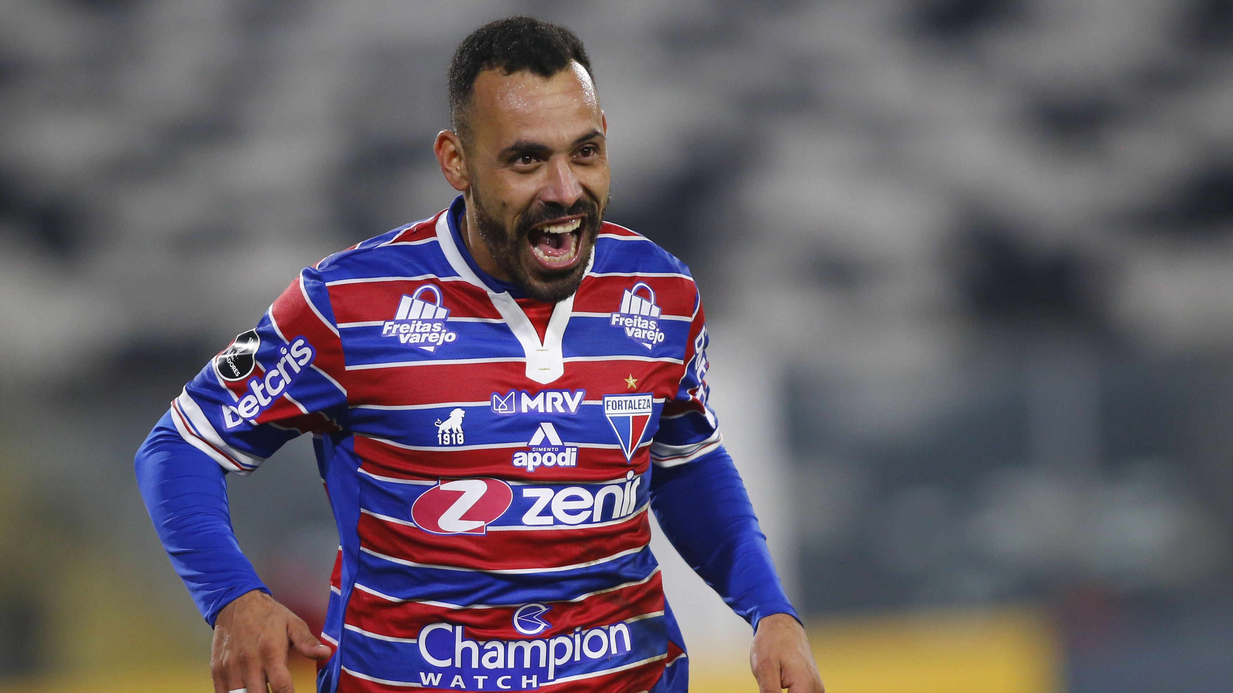 Moisés comemora gol do Fortaleza pela Libertadores 2022
