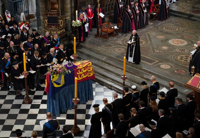 O arcebispo da Cantuária, Justin Welby, profere sermão no funeral da rainha Elizabeth II, em setembro de 2022. / Gareth Fuller - WPA Pool/Getty Images