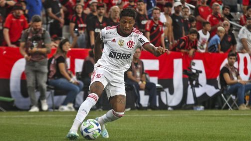 Marinho em seu último jogo pelo Flamengo, contra o Athletico-PR, em 7 de maio