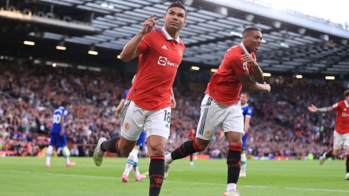 Casemiro abriu o placar para o Manchester United na goleada contra o Chelsea