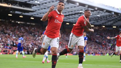 Casemiro abriu o placar para o Manchester United na goleada contra o Chelsea