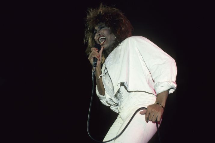 Tina Turner em show em New York, circa 1989. / Getty Images
