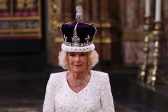 A rainha Camilla, durante a coroação