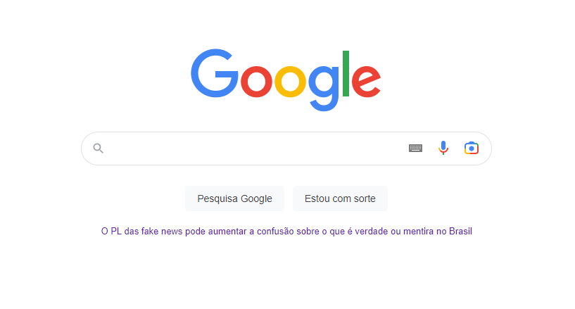 Google se manifesta contra PL das Fake News / Reprodução